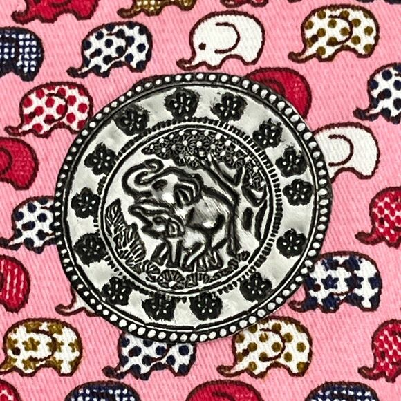 Makeup Case Cosmetic Zip Bag Elephant Toiletry Pouch Travel Organizer Pink 8x5in - Picture 2 of 3